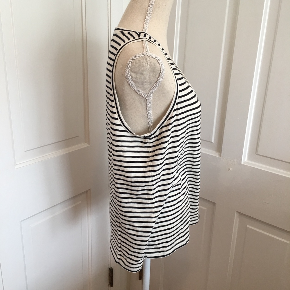 Madewell Blue and White Striped Tank Top NWT Large - Picture 6 of 8